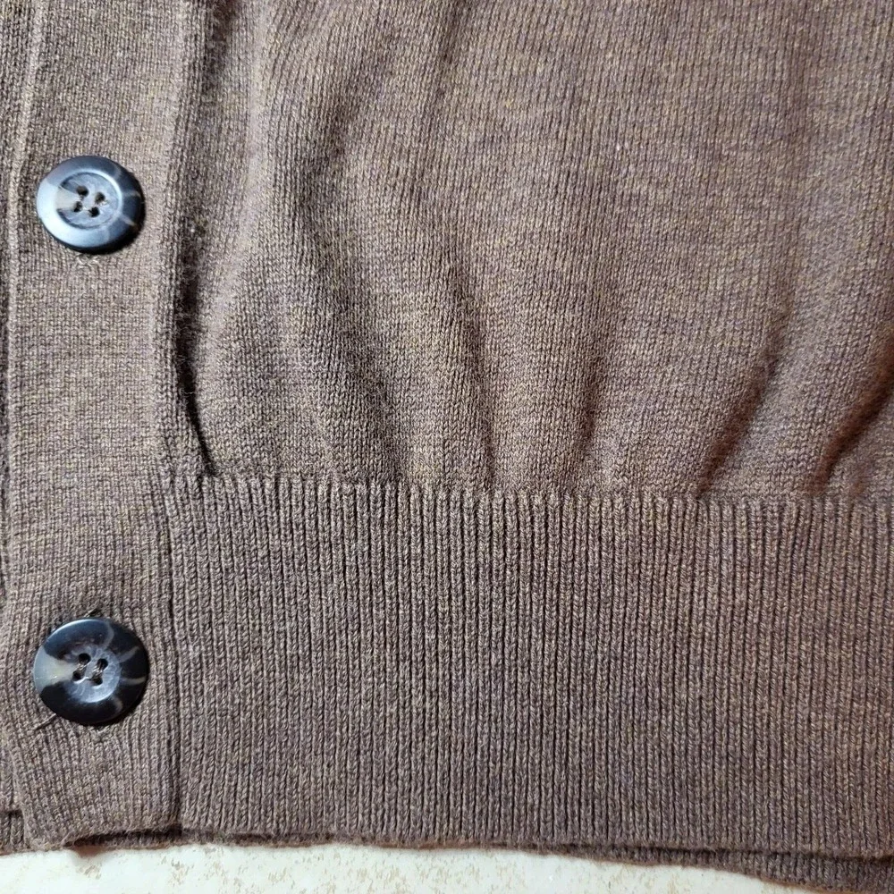 Oak Hill Mens‎ Sable Brown Button Front VNeck Sleeveless Cotton Sweater 2XLT